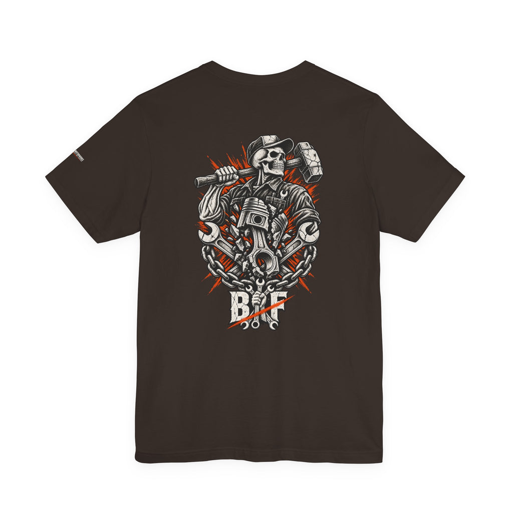 BNF Motorworks — Front Logo + Sleeve (Black Tee)