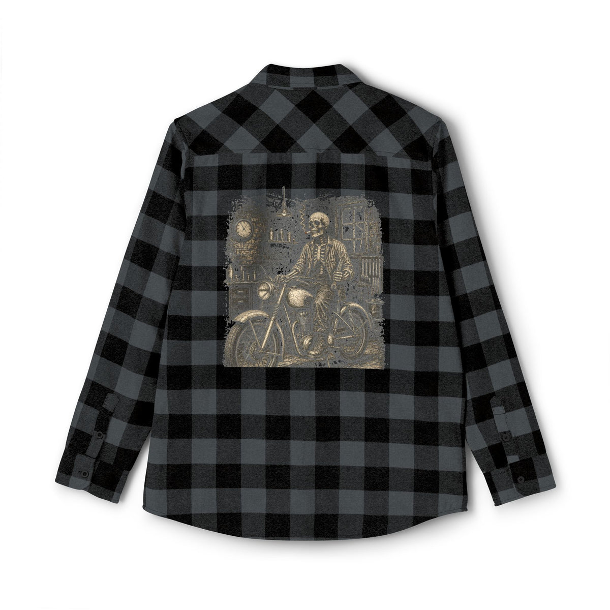 BNF Motorworks — Shop Skeleton Flannel — Charcoal
