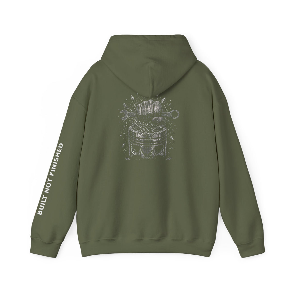 Built Not Finished Fist Motorcycle Helmet Hoodie — BNF Motorsports Streetwear