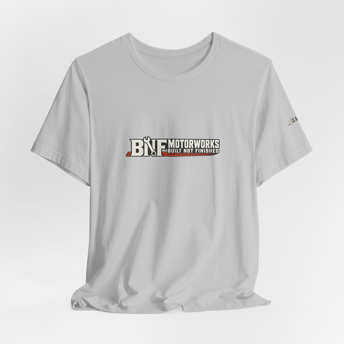 BNF Motorworks — Front Logo + Sleeve (Black Tee)
