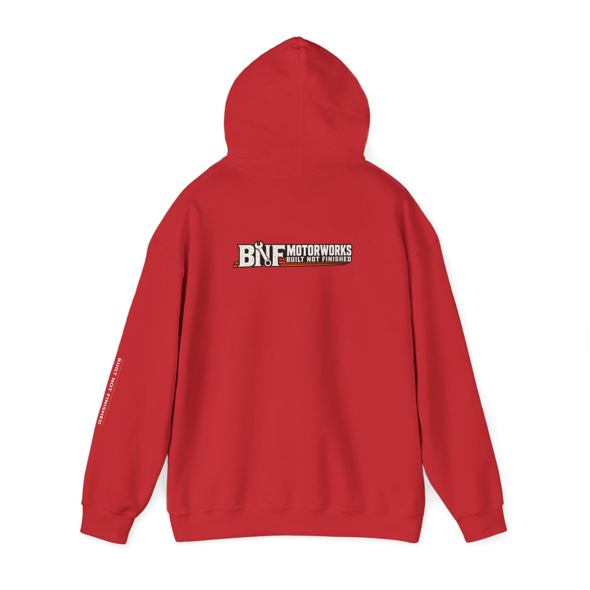 BNF Motorworks — Logo Back + Chest + Sleeve (Black Hoodie)