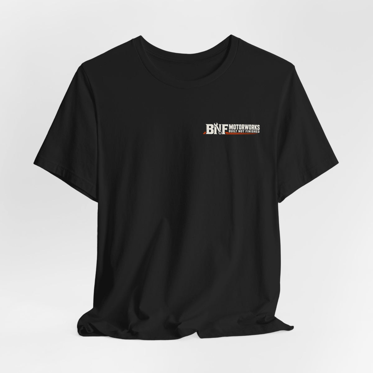 BNF Motorworks — Sharknose Rider Back (Black Tee)