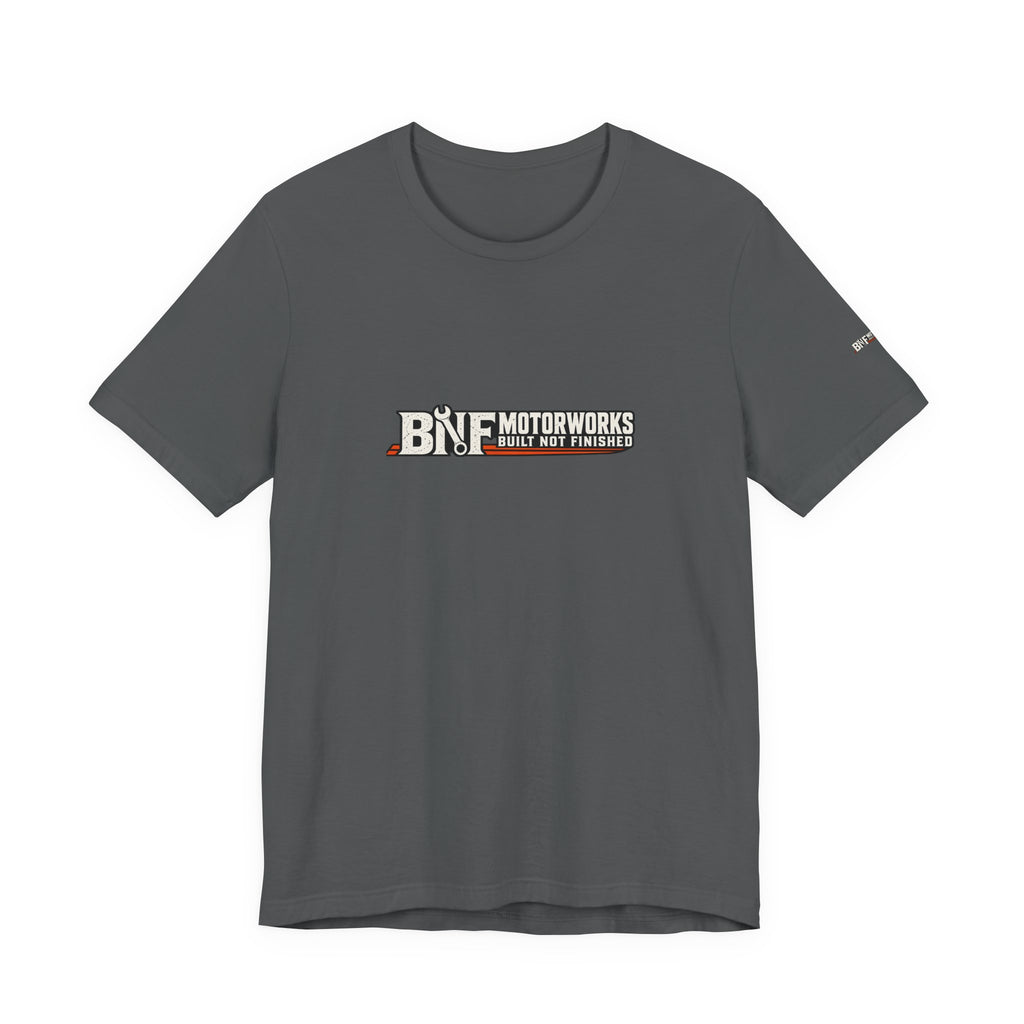 BNF Motorworks — Front Logo + Sleeve (Black Tee)