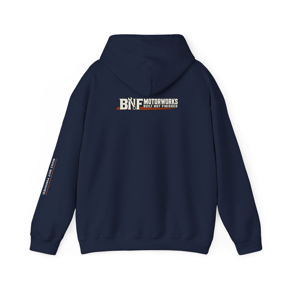 BNF Motorworks — Logo Back + Chest + Sleeve (Black Hoodie)