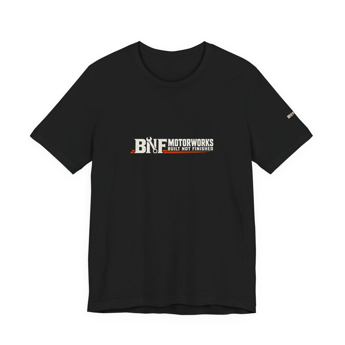 BNF Motorworks — Front Logo + Sleeve (Black Tee)