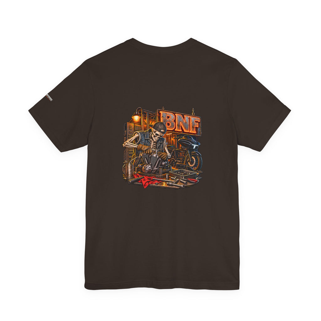 BNF Motorworks — Unfinished Build Engine Out Back Tee