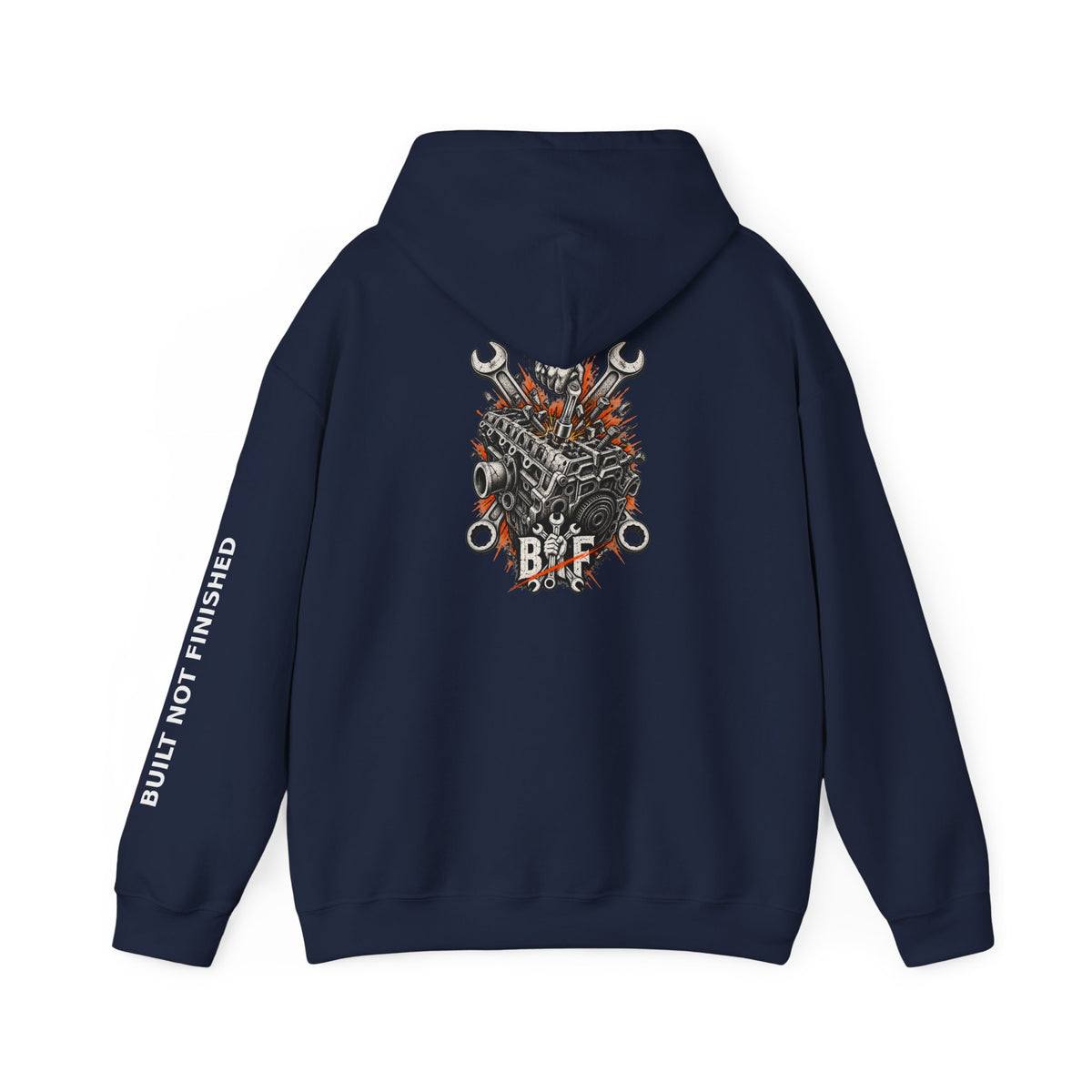BNF Motorworks — Engine Breaker Back (Black Hoodie)