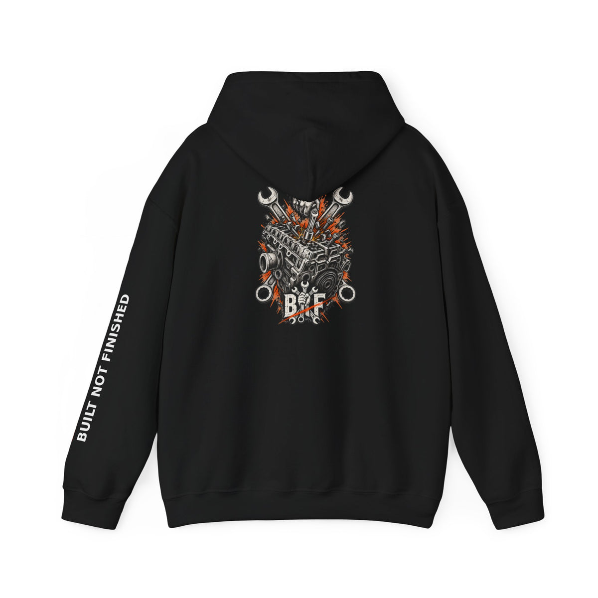 BNF Motorworks — Engine Breaker Back (Black Hoodie)