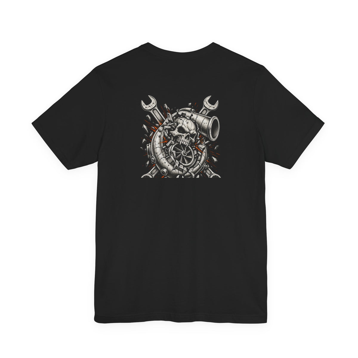 BNF Motorworks — Turbo Skull Back (Black Tee)