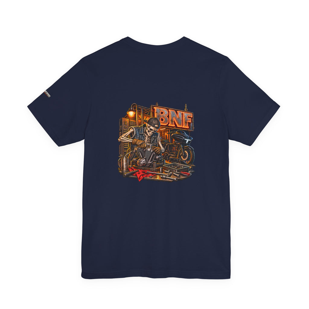 BNF Motorworks — Unfinished Build Engine Out Back Tee