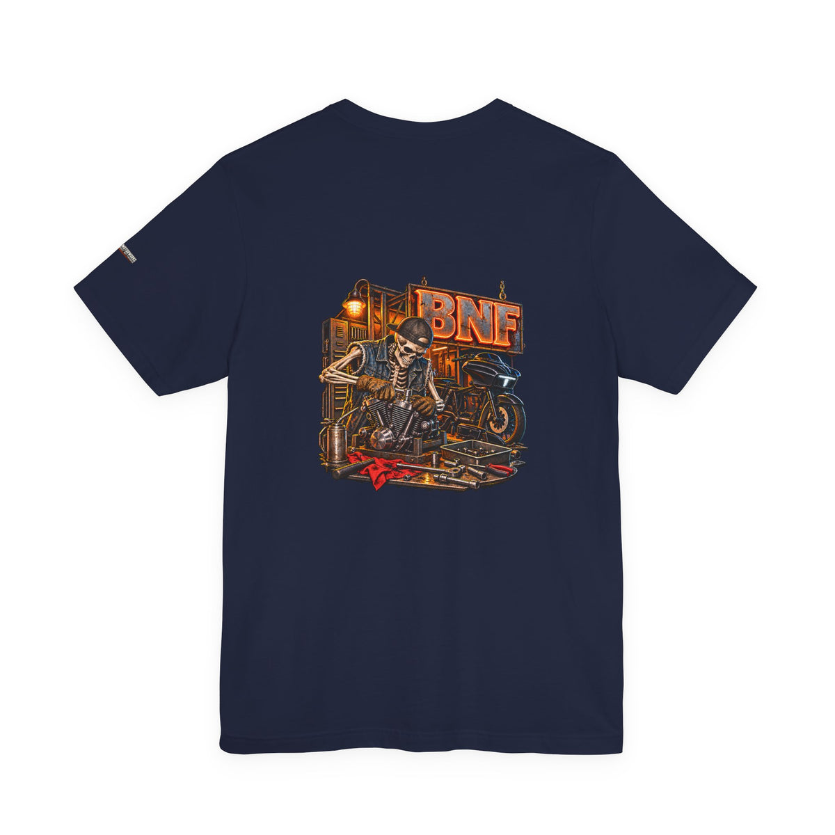 BNF Motorworks — Unfinished Build Engine Out Back Tee