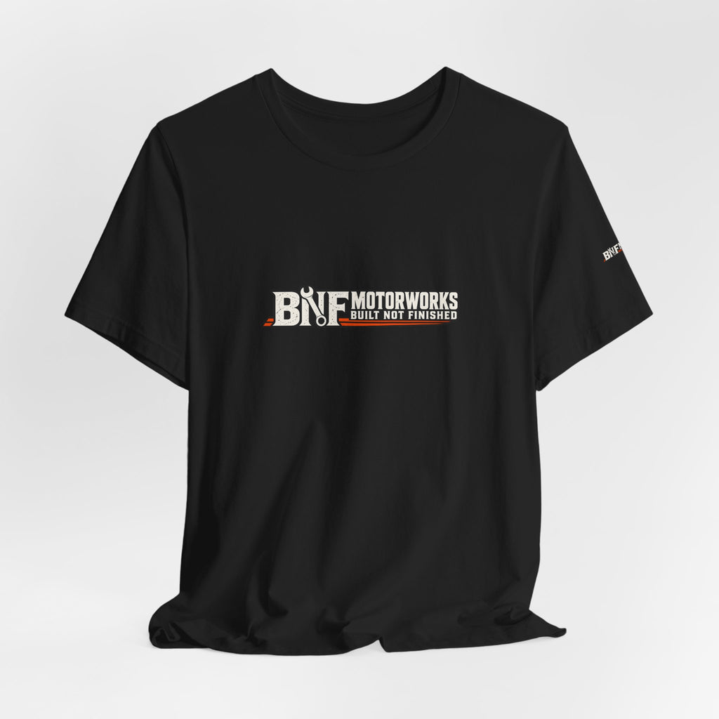 BNF Motorworks — Front Logo + Sleeve (Black Tee)
