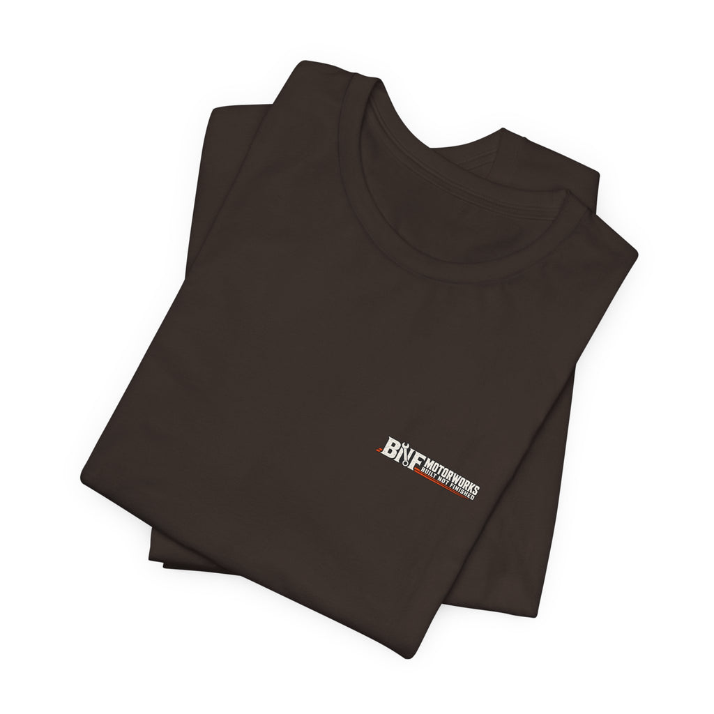 BNF Motorworks — Unfinished Build Engine Out Back Tee