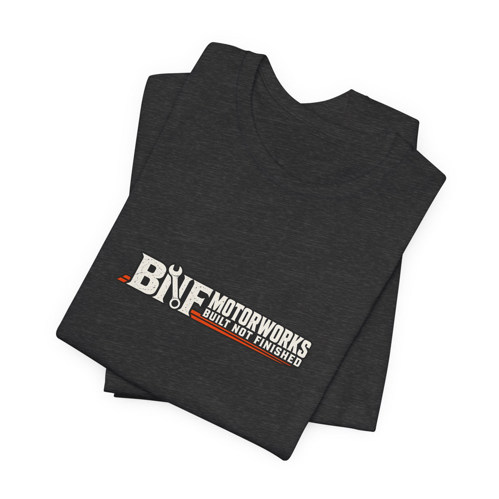 BNF Motorworks — Front Logo + Sleeve (Black Tee)