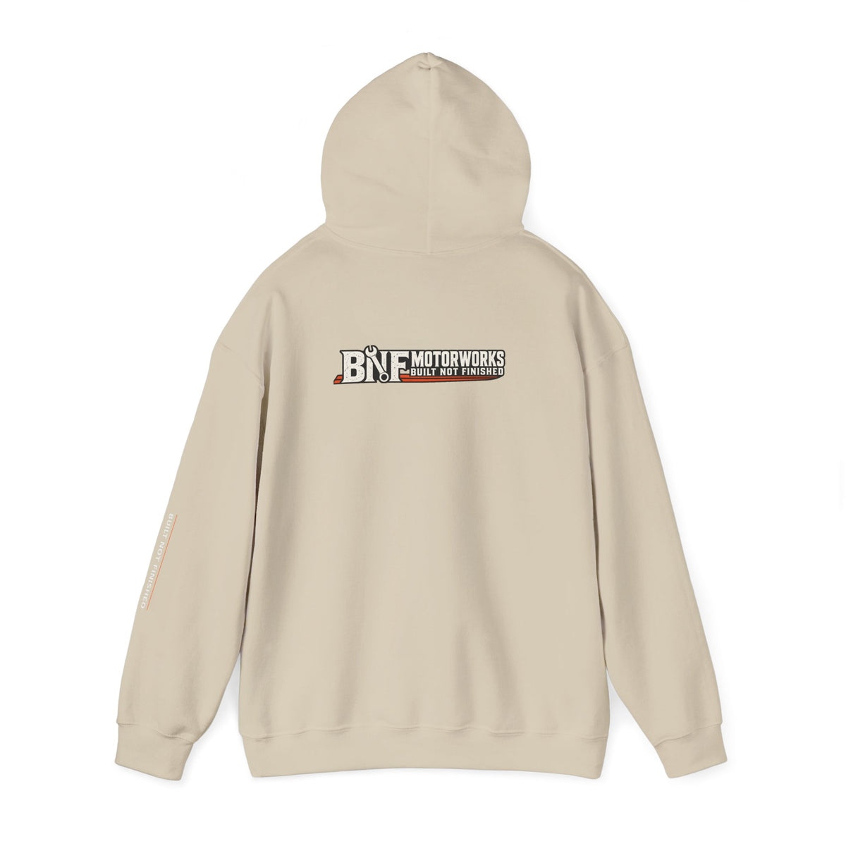 BNF Motorworks — Logo Back + Chest + Sleeve (Black Hoodie)