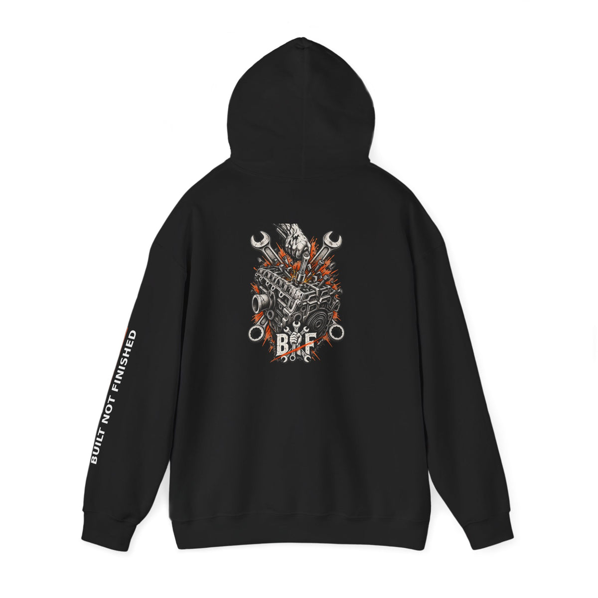 BNF Motorworks — Engine Breaker Back (Black Hoodie)