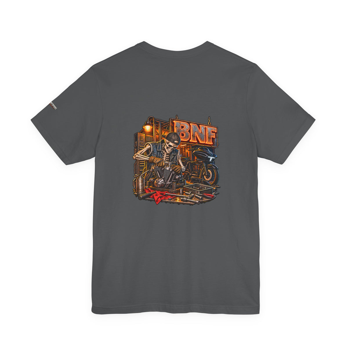 BNF Motorworks — Unfinished Build Engine Out Back Tee