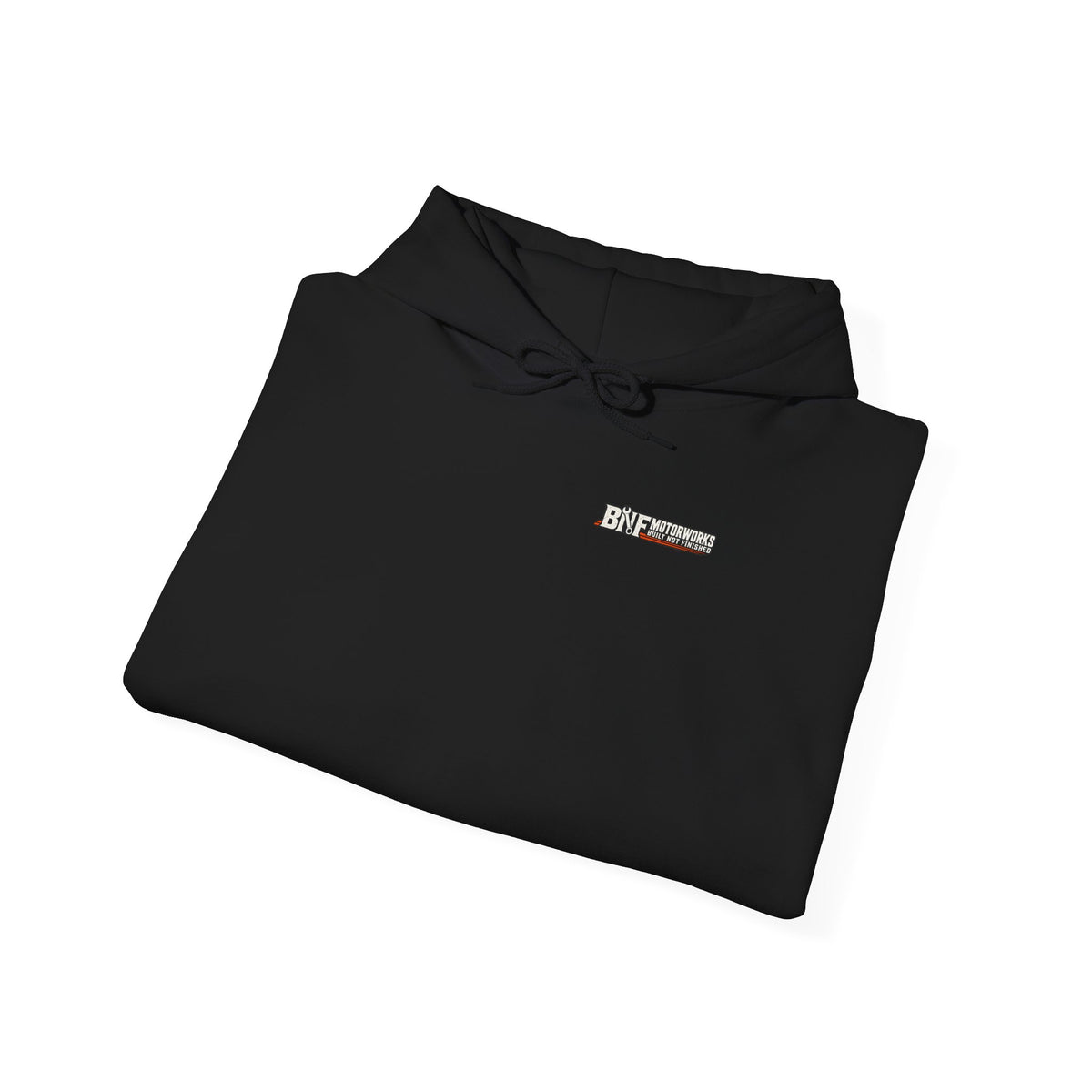 BNF Motorworks — Sharknose Rider Back (Black Hoodie)