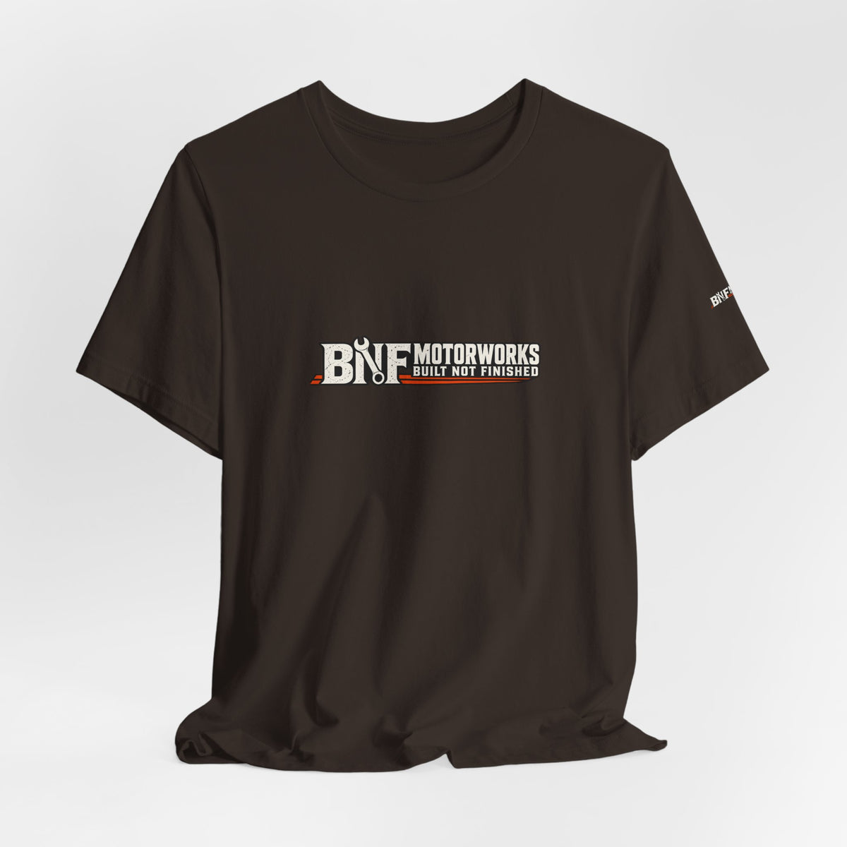 BNF Motorworks — Front Logo + Sleeve (Black Tee)