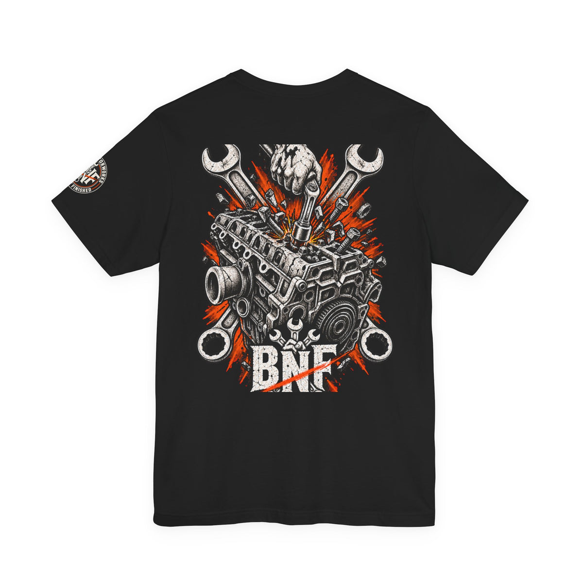 BNF Motorworks — Engine Breaker Back (Black Tee)