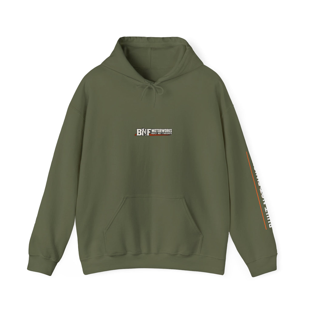 Motorcycle Skull Hoodie — "Built, Not Finished" Rider Sweatshirt