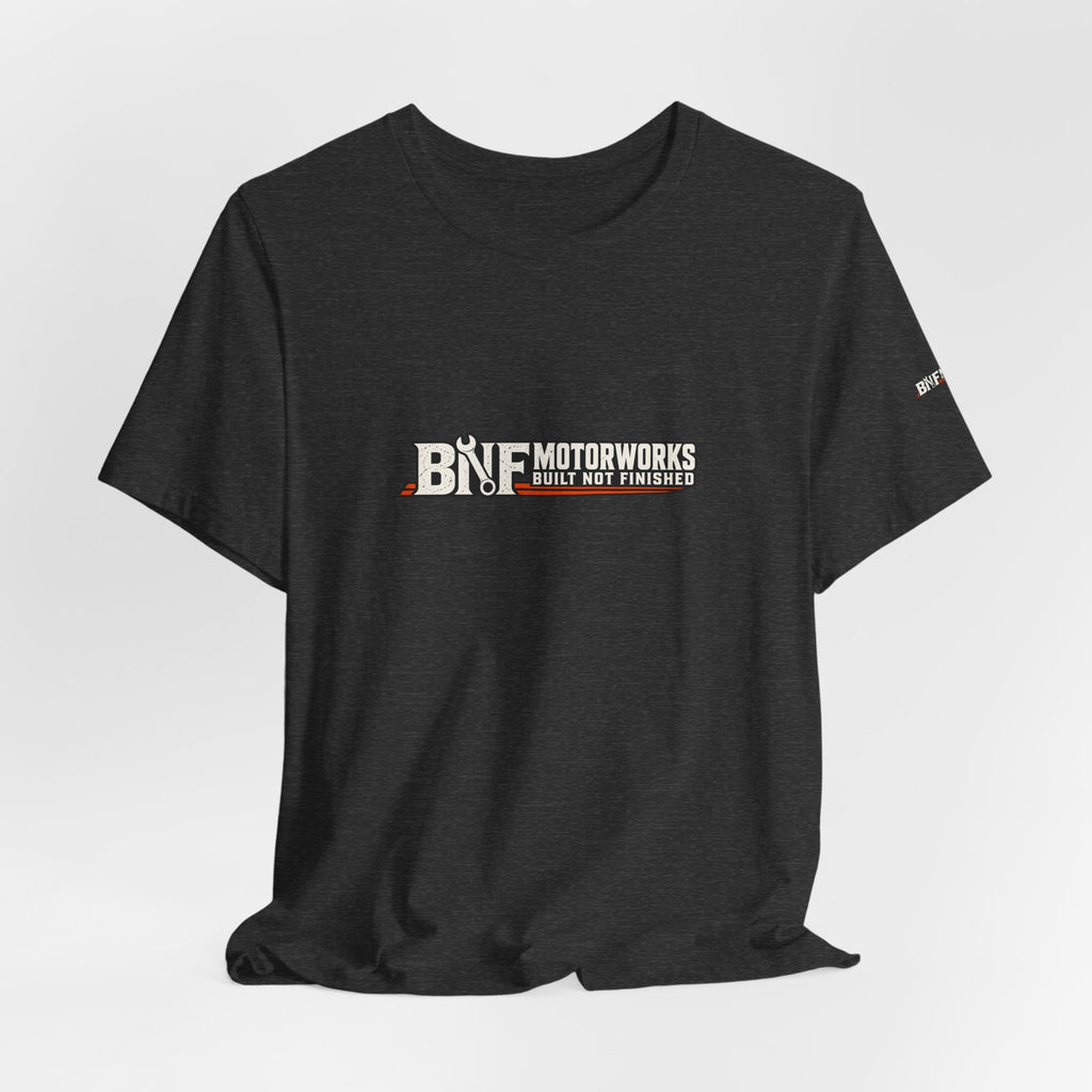 BNF Motorworks — Front Logo + Sleeve (Black Tee)