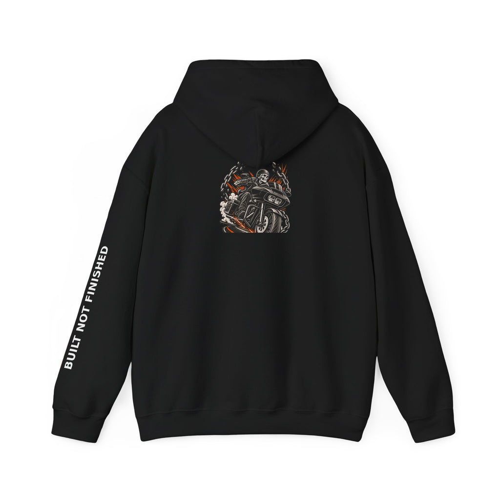 BNF Motorworks — Sharknose Rider Back (Black Hoodie)