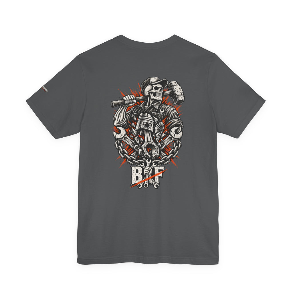 BNF Motorworks — Front Logo + Sleeve (Black Tee)