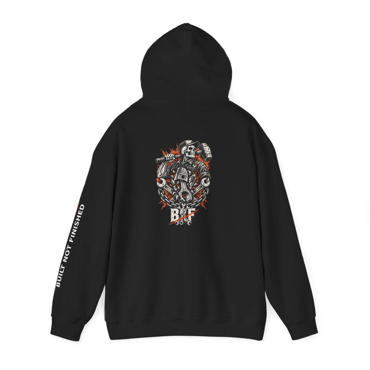 BNF Motorworks — Sledge Piston Back (Black Hoodie)