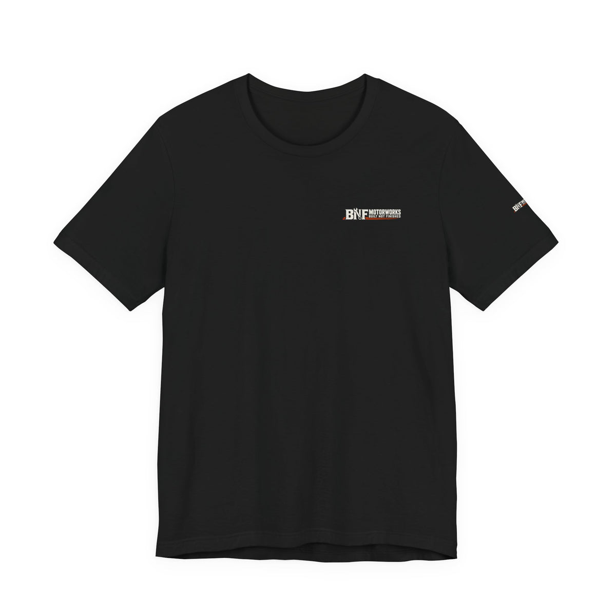 BNF Motorworks — Front Logo + Sleeve (Black Tee)
