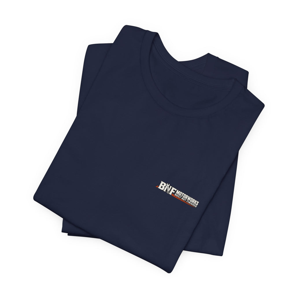 BNF Motorworks — Unfinished Build Engine Out Back Tee