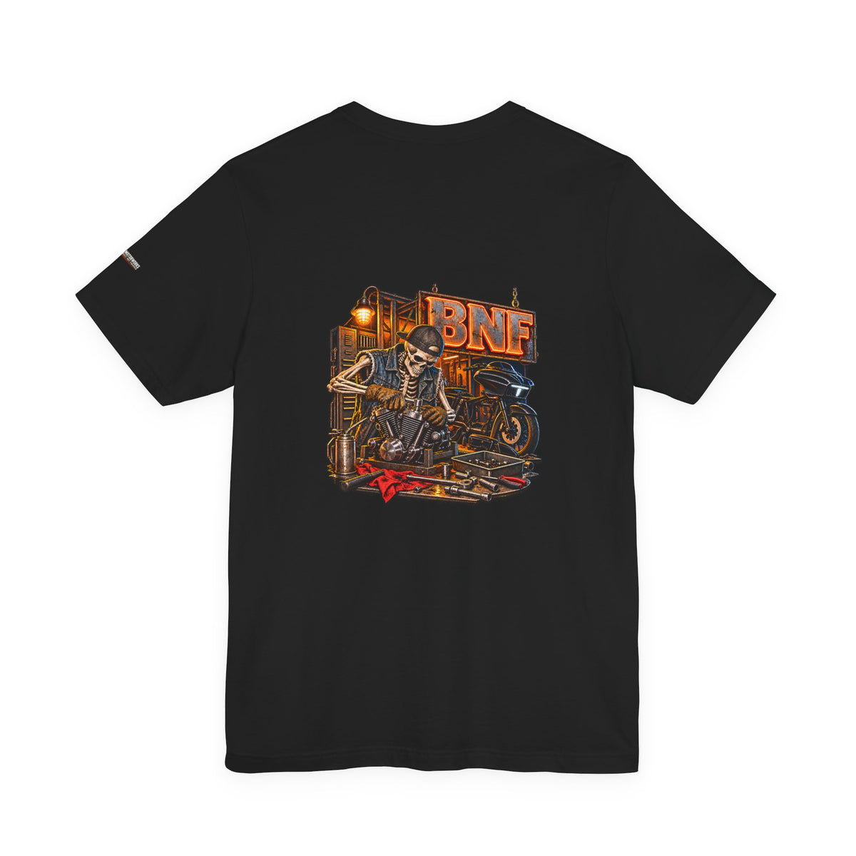 BNF Motorworks — Unfinished Build Engine Out Back Tee