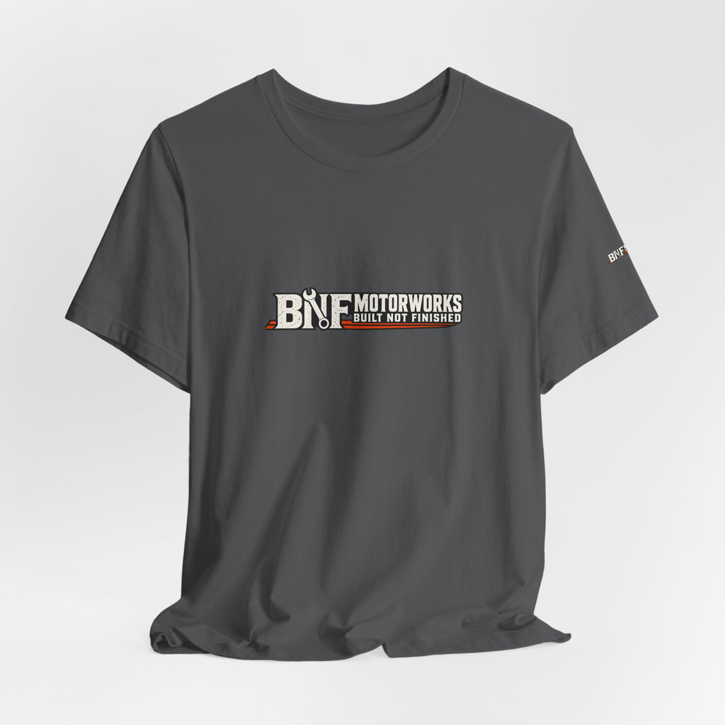 BNF Motorworks — Front Logo + Sleeve (Black Tee)
