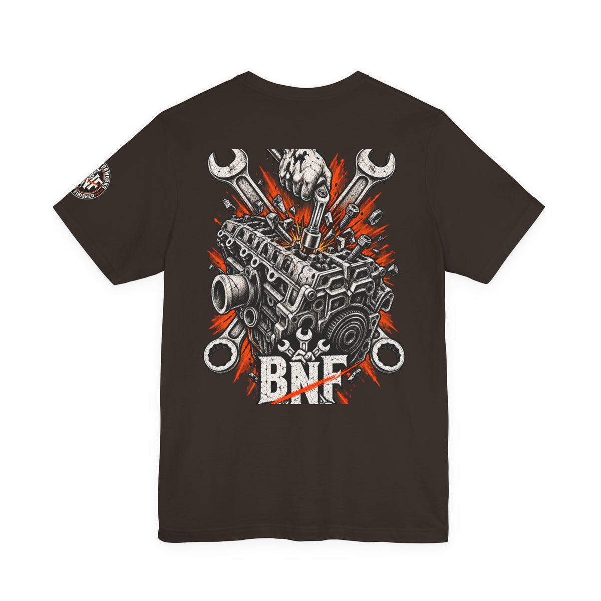 BNF Motorworks — Engine Breaker Back (Black Tee)