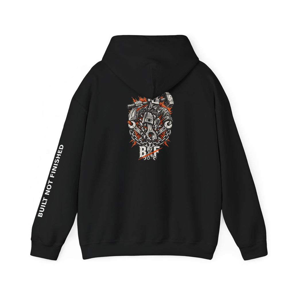 BNF Motorworks — Sledge Piston Back (Black Hoodie)