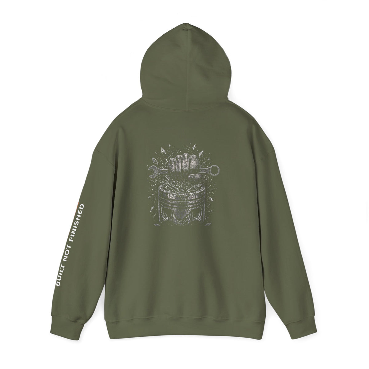 Built Not Finished Fist Motorcycle Helmet Hoodie — BNF Motorsports Streetwear
