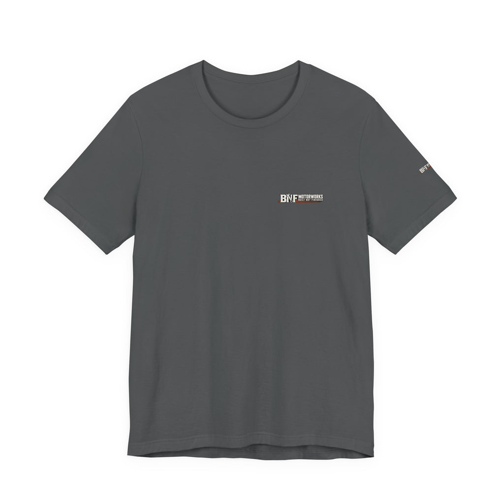 BNF Motorworks — Unfinished Build Engine Out Back Tee