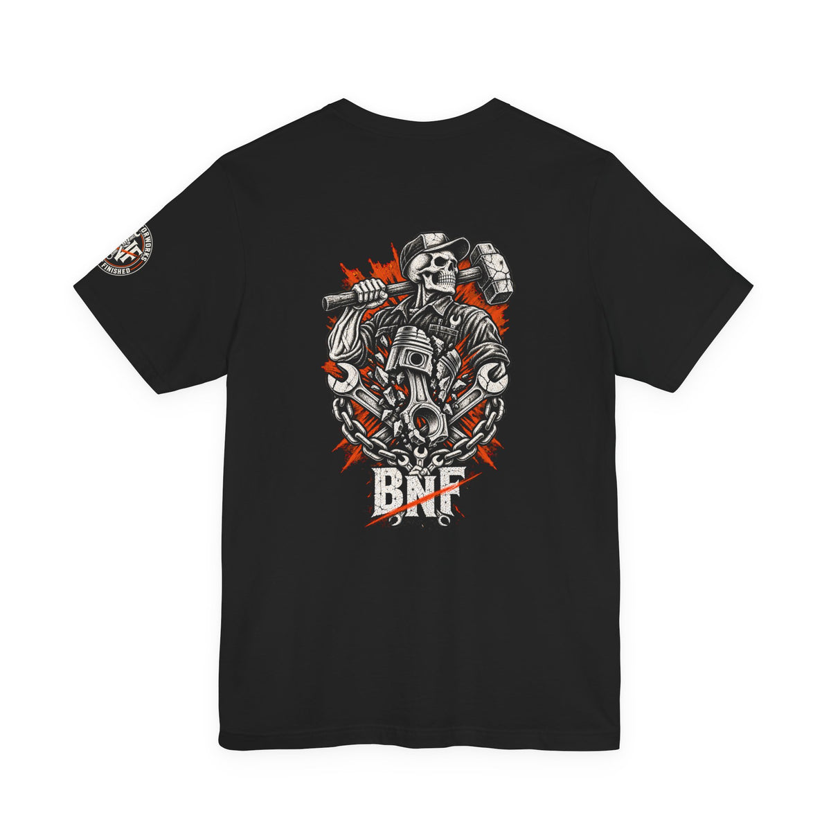 BNF Motorworks — Sledge Piston Back (Black Tee)