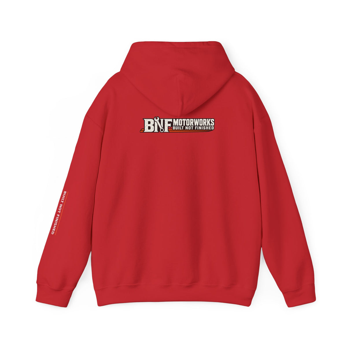 BNF Motorworks — Logo Back + Chest + Sleeve (Black Hoodie)
