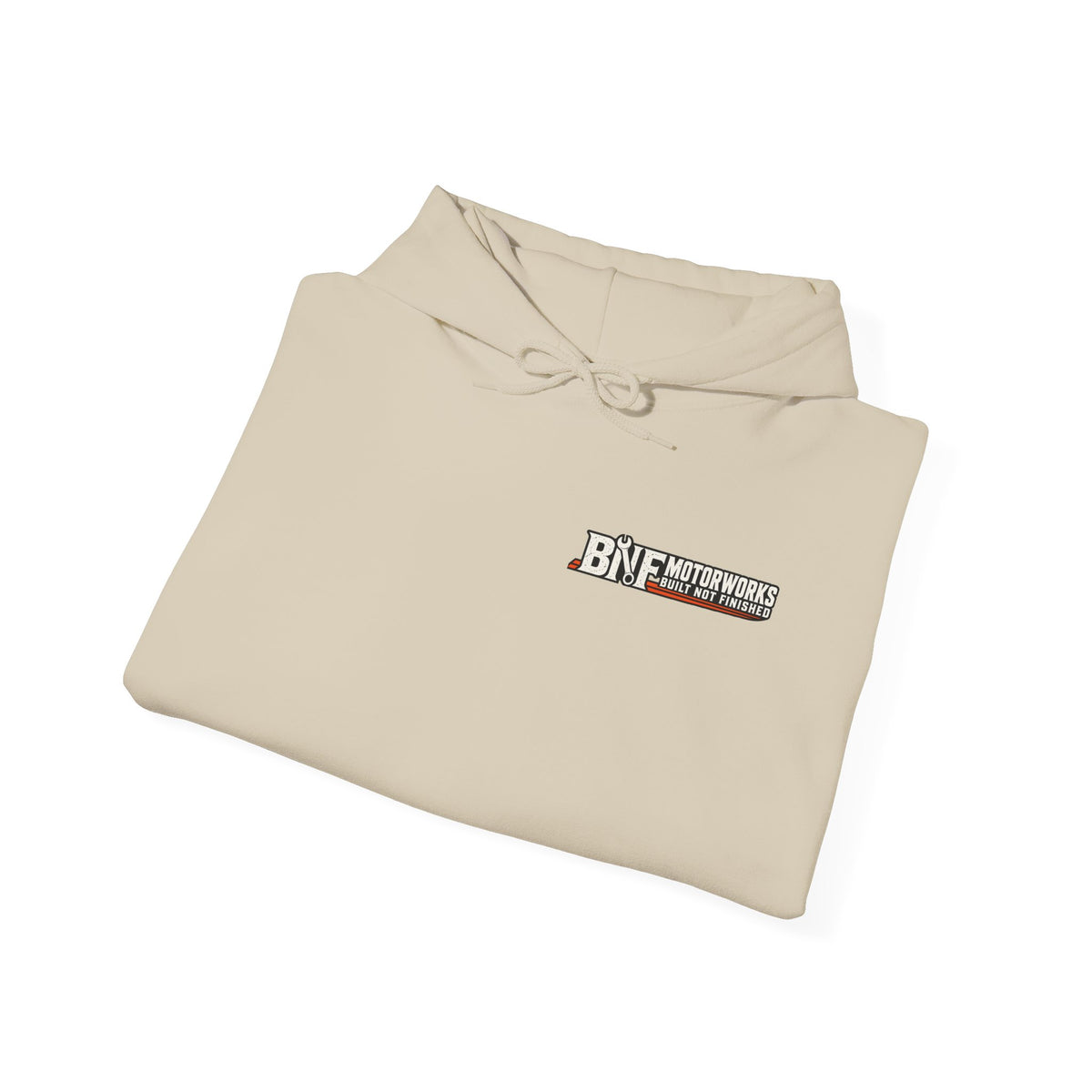 BNF Motorworks — Logo Back + Chest + Sleeve (Black Hoodie)